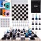 LET'S RESIN Chess Molds for Resin Casting, Upgraded Resin Chess Set Mold with 16 Piece 3D Full Size Chess Checkers & Chess Board Epoxy Silicone Resin Molds, DIY Chess Board Game, Christmas Gifts